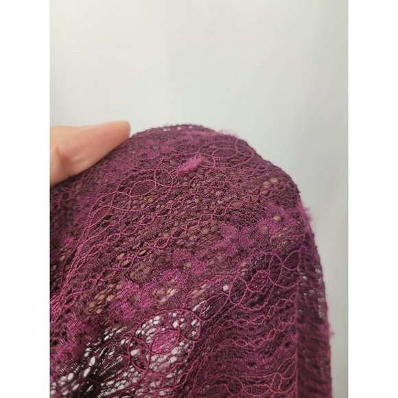 Jill Jill Stuart Eliza Lace Slip Gown Sweetheart Neckline Cutout Purple Size 6 - Picture 10 of 10